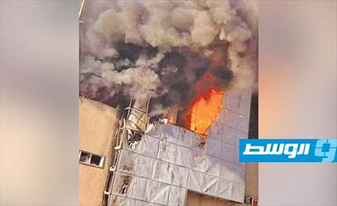 حريق في سوق عرادة بطرابلس, 10 يوليو 2020. (مديرية أمن طرابلس)