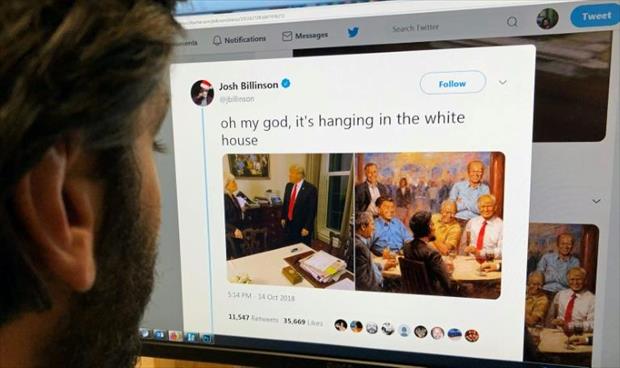 لوحة بالبيت الأبيض تثير السخرية على الإنترنت