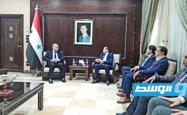 حكومة حماد تبحث في دمشق تفعيل اللجنة العليا الليبية - السورية