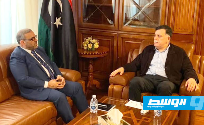 السراج يبحث مع المشري تطورات الوضع الميداني في طرابلس