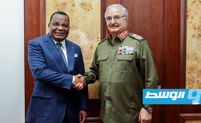 حفتر يجتمع مع وفد أفريقي برئاسة وزير خارجية الكونغو برازافيل