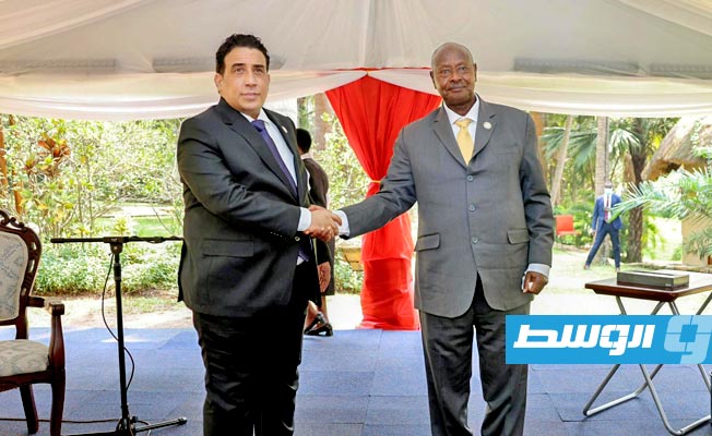 المنفي يبحث مع رئيس أوغندا تطورات الأوضاع في ليبيا