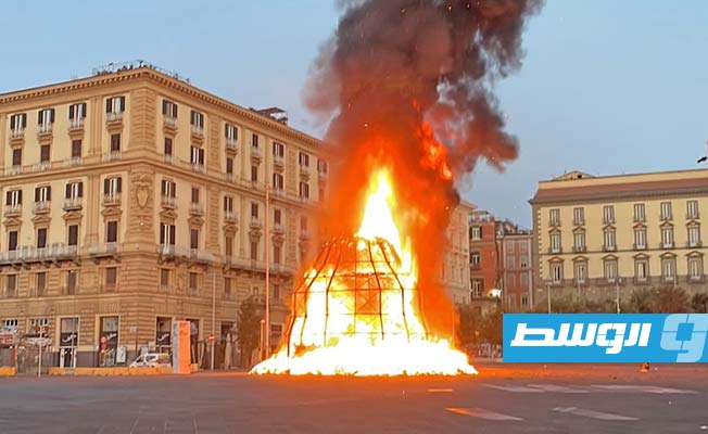 حريق يأتي على تمثال «فينوس» في نابولي