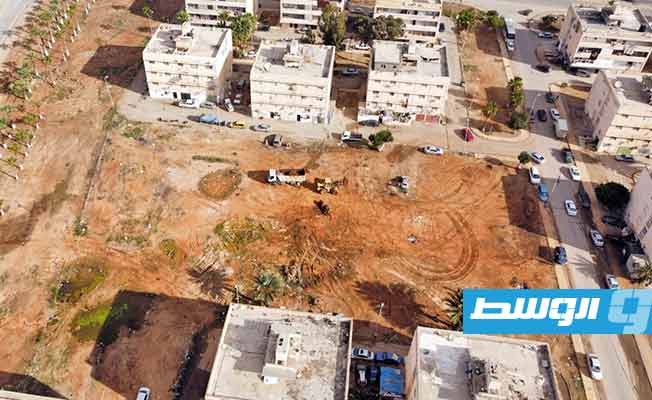 بالصور.. إنشاء حديقة جديدة في بنغازي