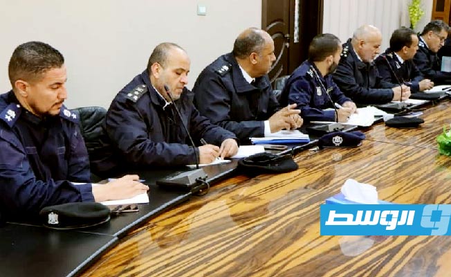 اجتماع للقيادات الأمنية في طرابلس، 18 مارس 2023. (مديرية أمن طرابلس)