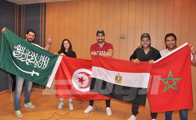 بالصور: تسجيل أول أوبريت عربي مشترك لكأس العالم