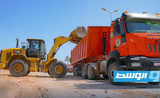 استمرار أعمال توسعة طريق 20 رمضان في طرابلس