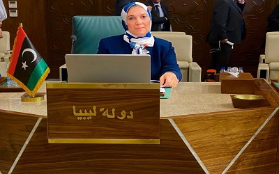 اعتماد إيمان الفيتوري نائبة لمندوب ليبيا بالجامعة العربية