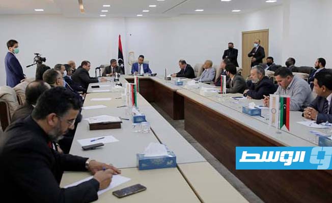 العابد الرضا يتسلم وزارة العمل في بنغازي، 20 مارس 2021. (الحكومة الموقتة)