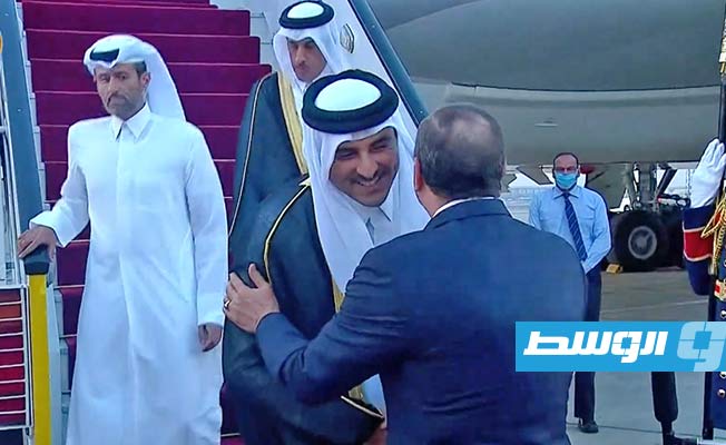 أمير قطر والرئيس المصري.
