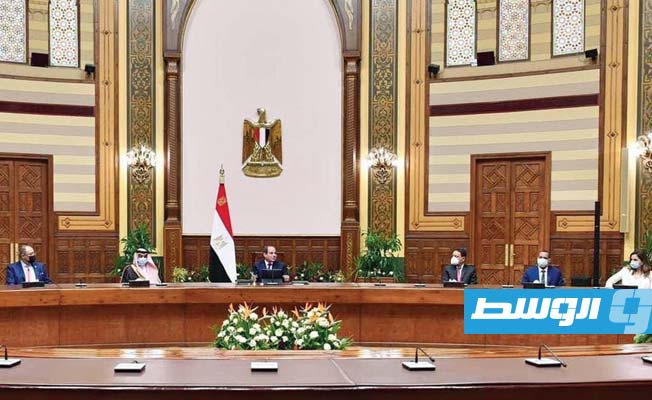 من استقبال الرئيس المصري عبدالفتاح السيسي لوزراء الإعلام العرب، 17 يونيو 2021. (الإنترنت)