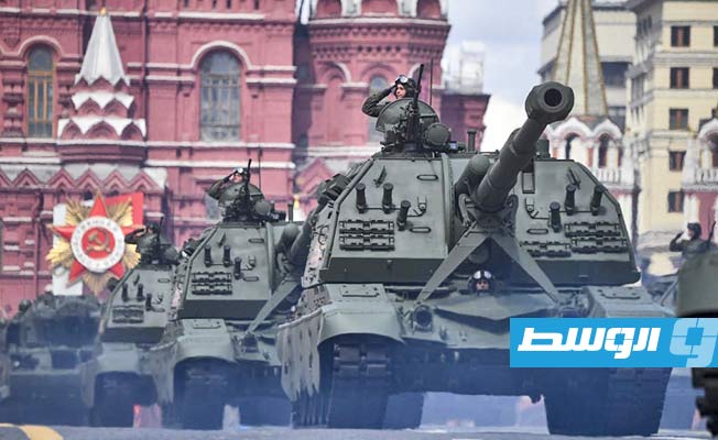 عرض عسكري في عيد النصر بروسيا, 9 مايو 2022. (أ ف ب)