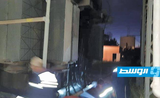السيطرة على حريق بمحطة تحويل كهرباء شرق طرابلس