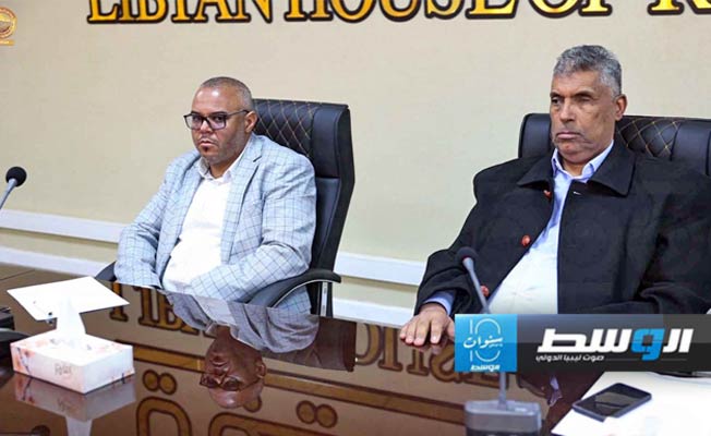 اجتماع نواب ووزير بحكومة حماد عن الجنوب بديوان مجلس النواب في بنغازي، الثلاثاء 19 مارس 2024. (مجلس النواب)