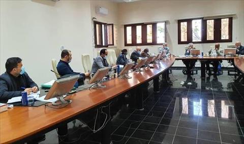 اجتماع اللجنة العلمية بحكومة الوفاق مع لجنة متابعة جائحة «كورونا» بالمجلس الأعلى للدولة, 17 أبريل 2020 (الأعلى للدولة)