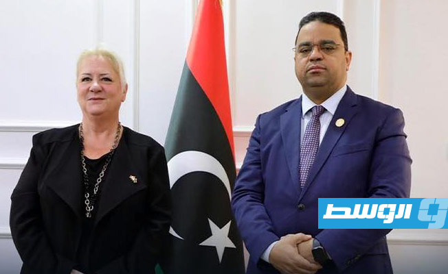 العابد يناقش مع سفيرة كندا ملف التدريب في التخصصات المطلوبة بسوق العمل الليبي