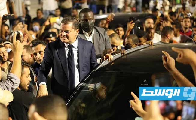 رئيس حكومة الوحدة الوطنية عبدالحميد الدبيبة في ميدان الشهداء، الثلاثاء، 21 سبتمبر 2021 (بوابة الوسط)