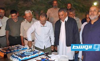 تكريم المشاركين في إصلاح خط مياه أجدابيا- بنغازي، 14 أغسطس 2023 (النهر الصناعي على فيسبوك)