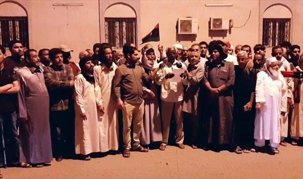 نشطاء وأعيان من مدينة سبها يعلنون تمسكهم بالاتفاق السياسي ورفضهم العودة للحكم العسكري