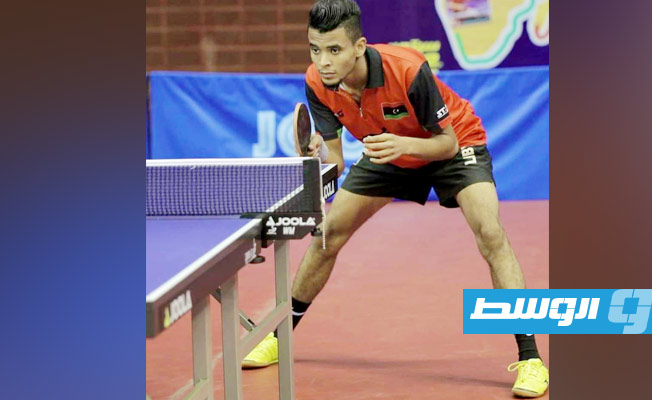 حبيب العجائبي لاعب تنس الطاولة الليبية من مشاركته في بطولة أفريقيا لكرة الطاولة، 11 مايو 2023. (الإنترنت)