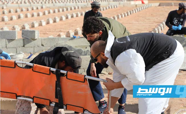 Bodies of 159 flood victims exhumed for Dhahr al-Ahmar cemetery in Derna to collect DNA samples for identification