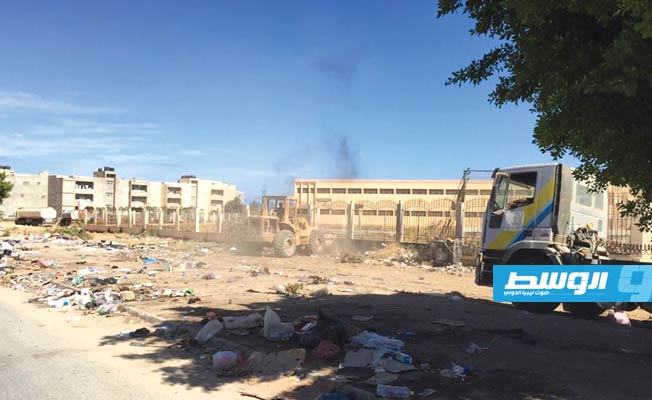 أعمال حملة النظافة بمدينة بنغازي