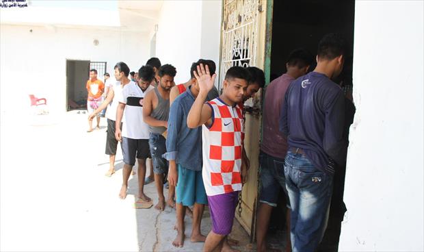 ضبط مهاجرين غير شرعيين في زوارة، 14 أغسطس 2020. (مديرية أمن زوارة)