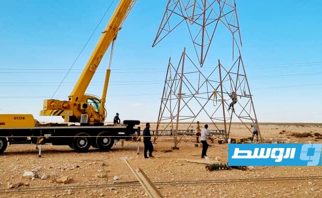 GECOL: Maintenance has begun on the Azizyat-Tamimi power transmission line