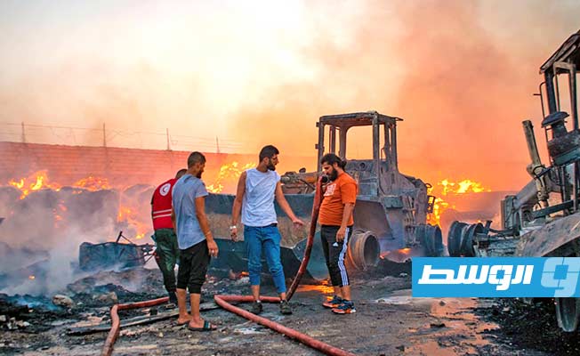 بلدية بنغازي: لا خسائر بشرية جراء حريق القوارشة