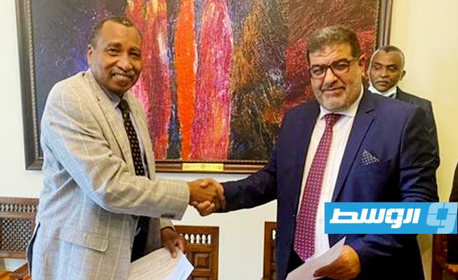 مراسم توقيع مذكرة التفاهم والاتفاقية لتوفير وتطوير نظم إنتاج وإكثار البذور المحسنة في ليبيا بالقاهرة، الأربعاء 30 أغسطس 2023. (وزارة الزراعة)