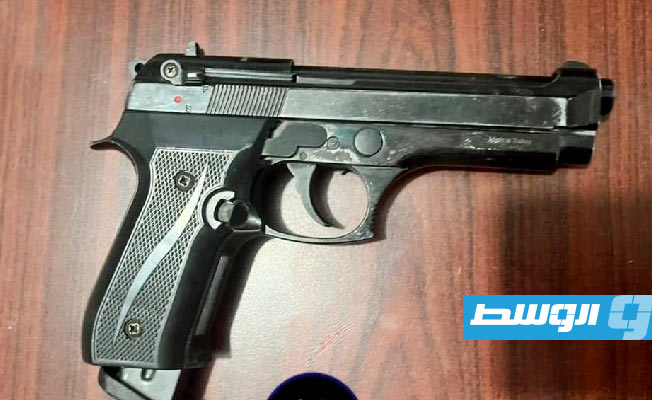 السلاح المستخدم في حادث بمنطقة سيدي يونس في بنغازي (مديرية أمن بنغازي)