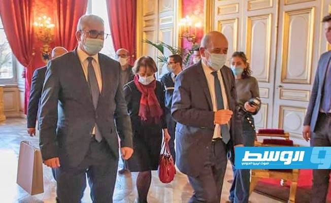 لقاء لودريان وباشاغا بمقر وزارة الخارجية الفرنسية في باريس، الخميس 19 نوفمبر 2020. (وزارة الداخلية)