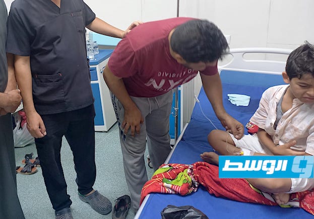 إسعاف طفل أصيب بتسمم غذائي في أحد الأفراح بالخميس، الخميس 31 أغسطس 2023 (مستشفى الخمس التعليمي)