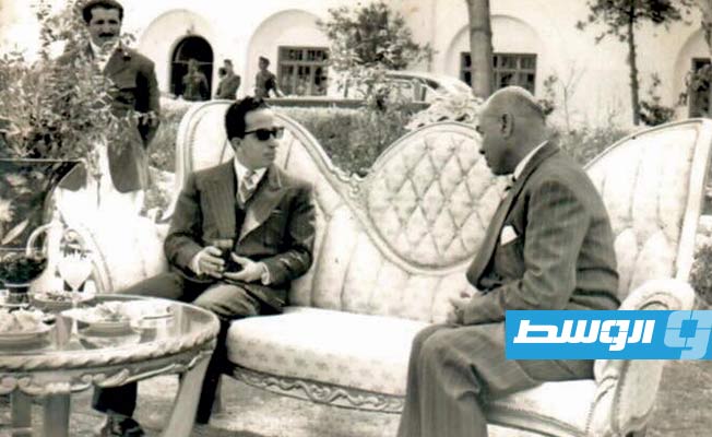 السفير على الجربي مع جلالة فيصل ملك العراق