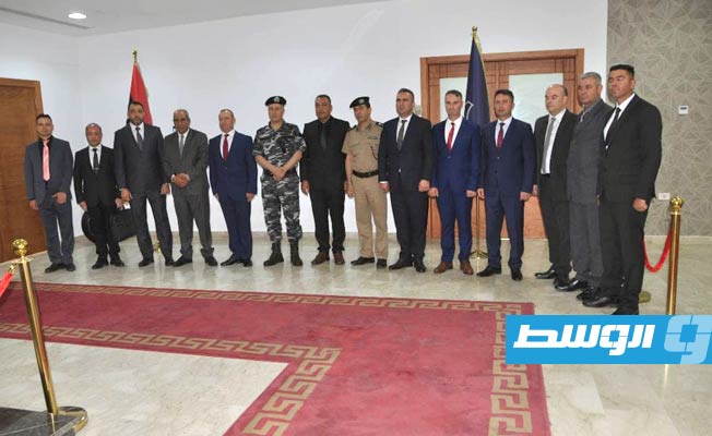 المباحثات الأمنية بين وزارة الداخلية والجندرمة التركية في طرابلس، الخميس 8 يونيو 2023. (وزارة الداخلية)