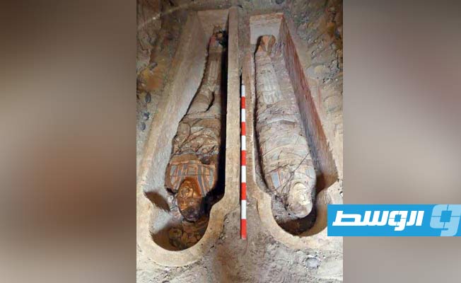 اكتشاف أثري جديد في البهنسا بالمنيا. (وزارة السياحة والآثار المصرية)