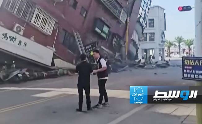 آثار زلزال قوي ضرب تايوان، 3 أبريل 2024. (الإنترنت)