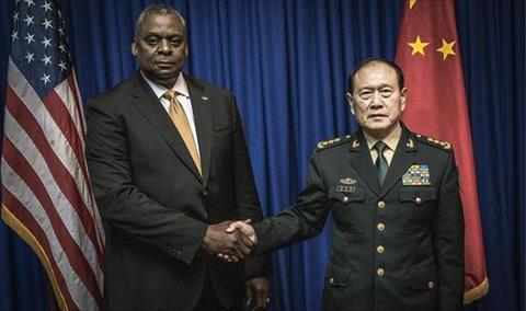 بدء اجتماع وزيري الدفاع الأميركي والصيني في سنغافورة