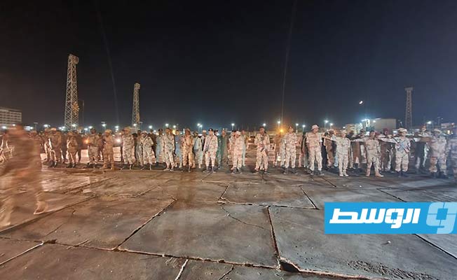 نشر الكتيبة 11 مشاة التابعة «للواء طارق بن زياد المعزز» داخل مدينة سبها، 22 أغسطس 2023. (المسماري)