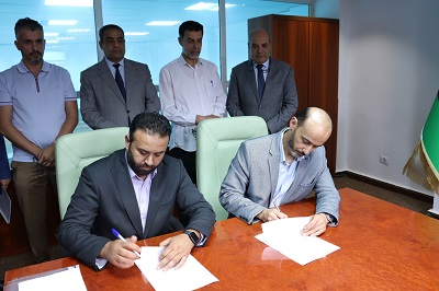 جانب من توقيع اتفاقية نقل الحجاج الليبيين إلى الأراضي المقدسة، الإثنين 22 مايو 2023 (وزارة المواصلات)