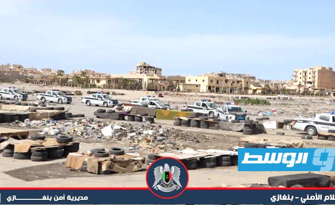 أحد الأسواق الشعبية في بنغازي 19 مارس 2019. (مديرية الأمن)