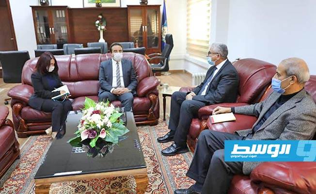 اجتماع باشاغا مع سفير تركيا لدى ليبيا. الثلاثاء 8 ديسمبر 2020. (وزارة الداخلية)