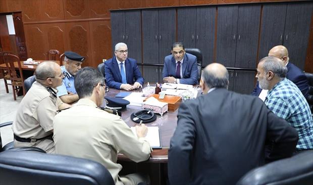 جانب من اجتماع محمد عبدالواحد وفتحي باشاغا. (وزارة العدل عبر فيسبوك)