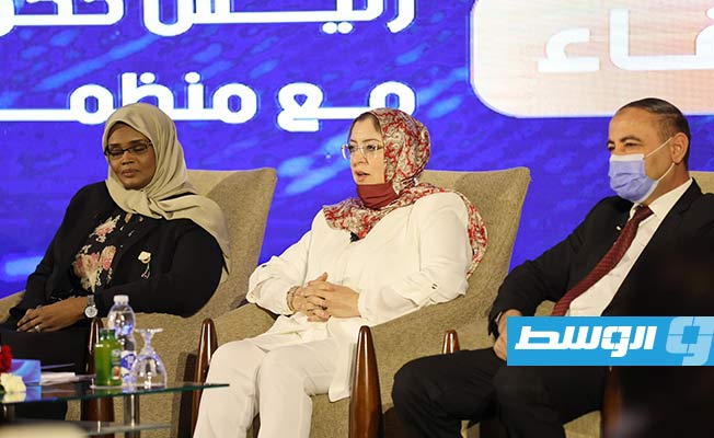 عبدالحميد الدبيبة، خلال لقاء حواري مع ممثلي منظمات المجتمع المدني, 31 يوليو 2021. (حكومة الوحدة الوطنية)