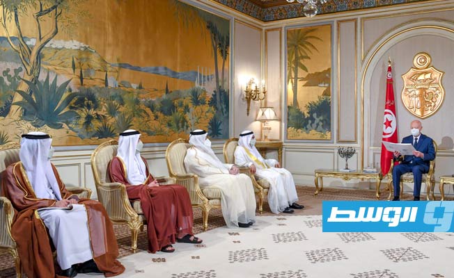 قيس سعيد يستقبل قرقاش في قصر قرطاج حاملا رسالة من رئيس الإمارات