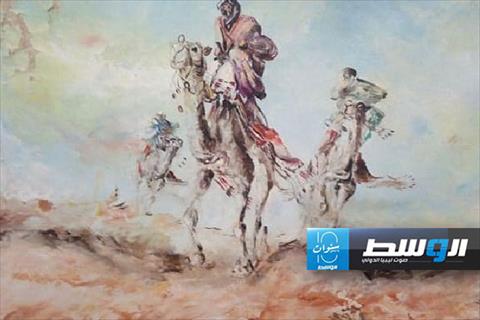 المشهد الليبي ببيئته وإنسانه في لوحات الفنان التشكيلي محمد البارودي