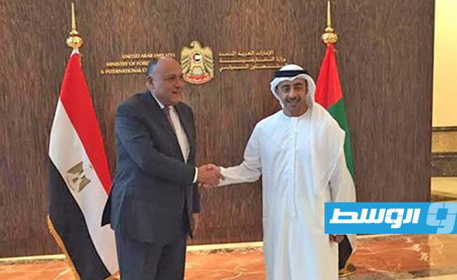 وزيرا خارجية مصر والإمارات يبحثان دعم جهود التسوية السياسية في ليبيا
