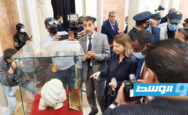 مصلحة الآثار الليبية تحتفل باستعادة تمثال «فاوستينا الصغرى» الأثري من النمسا (فيسبوك)