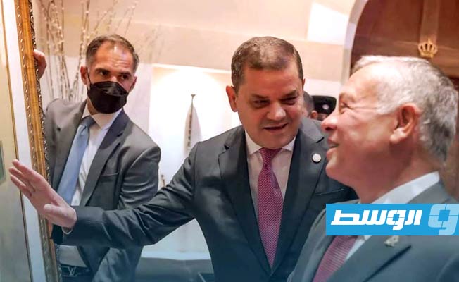 King of Jordan receives Dabaiba in Amman