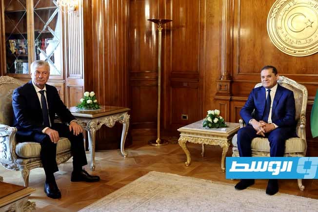 Dabaiba Receives a Written Message from His Palestinian Counterpart and Reaffirms Libya's Support for the Cause